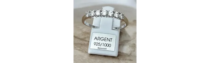 Bague Alliance ZIRCONIUM En Argent Massif 925/000 Rhodié Tailles 48 à 68