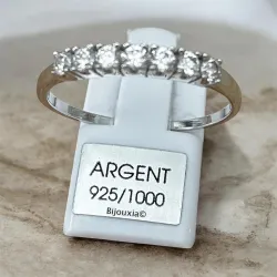 Bague Alliance ZIRCONIUM En Argent Massif 925/000 Rhodié Tailles 48 à 68
