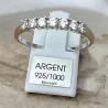 Bague Alliance ZIRCONIUM En Argent Massif 925/000 Rhodié Tailles 48 à 68