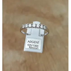Bague Alliance ZIRCONIUM En Argent Massif 925/000 Rhodié Tailles 48 à 68