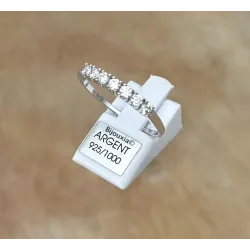 Bague Alliance ZIRCONIUM En Argent Massif 925/000 Rhodié Tailles 48 à 68