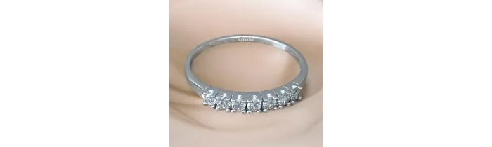 Bague Alliance ZIRCONIUM En Argent Massif 925/000 Rhodié Tailles 48 à 68