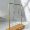 Boucles D'oreilles Chaînes Traversante En Plaqué or 18 Carats 750/000