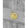 Pendentif Médaille Signe Du Zodiaque "Bélier" En Plaqué Or 18 Carats 750/000