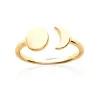 Bague Ouverte Collection Astre & Lune Plaqué or 18 carats T50 à 60