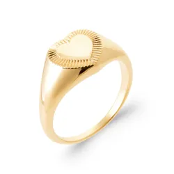 Bague Amour En Forme de Cœur En Plaqué Or 18 Carats 750/000 Tailles 50 à 60