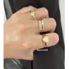 Bague Amour En Forme de Cœur En Plaqué Or 18 Carats 750/000 Tailles 50 à 60