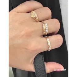 Bague Amour En Forme de Cœur En Plaqué Or 18 Carats 750/000 Tailles 50 à 60