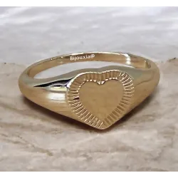 Bague Amour En Forme de Cœur En Plaqué Or 18 Carats 750/000 Tailles 50 à 60