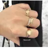 Bague Amour En Forme de Cœur En Plaqué Or 18 Carats 750/000 Tailles 50 à 60