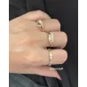 Bague Alliance Sertie 10 Cristaux Zirconium Plaqué Or 18 CARATS Tailles 52 à 68