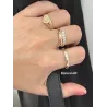 Bague Alliance Sertie 10 Cristaux Zirconium Plaqué Or 18 CARATS Tailles 52 à 68
