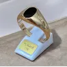 Bague Chevalière Onyx Plaqué Or 18 CARATS Tailles 48 à T70