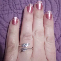 Bague Plume Taille 60 Argent Massif 925 Millièmes Cristaux Zirconium