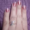 Bague Plume Taille 60 Argent Massif 925 Millièmes Cristaux Zirconium