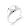 Bague Amour En Forme de Cœur En Argent 925/000 Rhodié Tailles 46 à 60