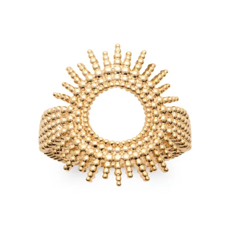 Bague Ajourée Soleil En Plaqué or 18 CARATS 750 Millièmes Tailles 50 à 60