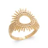 Bague Ajourée Soleil En Plaqué or 18 CARATS 750 Millièmes Tailles 50 à 60
