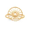 Bague Symbole "Soleil" En Plaqué Or 18 Carats Tailles 50 à 60
