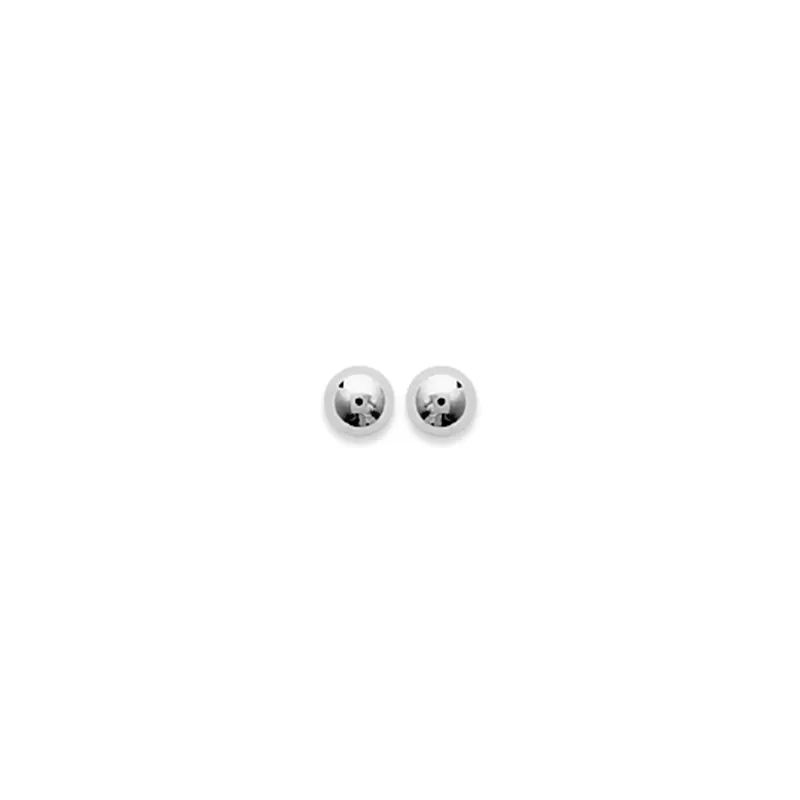 Boucles D'oreilles Boules Diamètre 4MM Argent Massif 925/1000