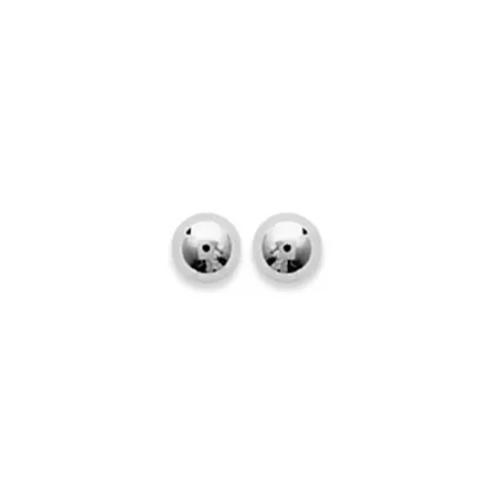 Boucles D'oreilles Boules Diamètre 4MM Argent Massif 925/1000