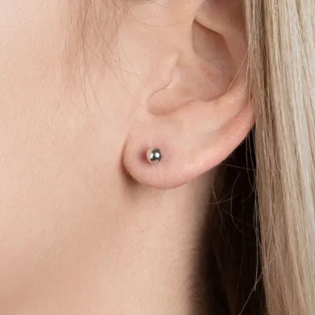 Boucles D'oreilles Boules Diamètre 5MM Argent Massif 925/1000