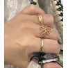 Bague Alliance Motifs Ciselés En Plaqué Or 18 Carats 750/000 Tailles Mixtes