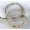 Créoles Tubes 3mm X Diamètre 6cm En Plaqué Or 18 Carats 750/000