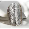 Bague Large Ajourée En Argent Massif 925/1000 Rhodié Tailles 50 à 60