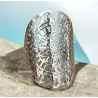 Bague Large Ajourée En Argent Massif 925/1000 Rhodié Tailles 50 à 60