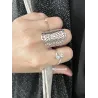 Bague Large Ajourée En Argent Massif 925/1000 Rhodié Tailles 50 à 60