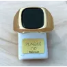 Bague Chevalière Onyx et Plaqué Or 18 CARATS Tailles 52 à 70