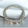 Bracelet Cristaux Oxyde de Zirconium Plaqué or 18 CARATS 750/000