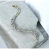 Bracelet Cristaux Oxyde de Zirconium Plaqué or 18 CARATS 750/000