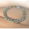 Bracelet Cristaux Oxyde de Zirconium Plaqué or 18 CARATS 750/000