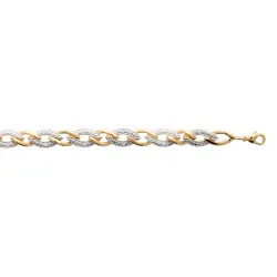 Bracelet Cristaux Oxyde de Zirconium Plaqué or 18 CARATS 750/000