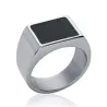 Bague Chevalière Homme En Acier Inoxydable et Carbone Bijoux Tailles 56 à 70