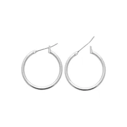 Créoles Rondes 2cm Argent Massif 925/1000