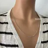 Chaîne 45cm Maille Forçat En Argent Massif 925/000 Rhodié Bijoux Mixte
