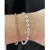 Bracelet Maille Grain De Café 4MM X 18CM Argent Massif 925/000