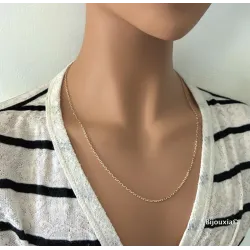 Chaîne Maille Forçat 2MM Plaqué or 18 CARATS Longueurs au choix