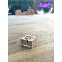 Bague Cristal Cœur Blanc En Plaqué or 18 Carats 750/000 T50 à 62