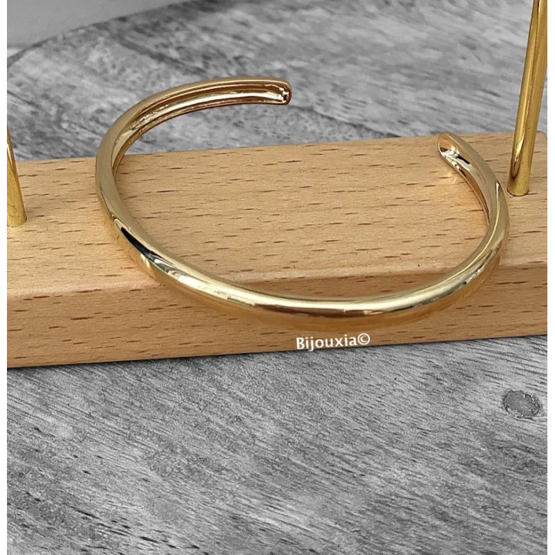 Bracelet Jonc Ouvert En Plaqué or 18 CARATS 750/1000 Bijou Femme