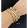 Bracelet Jonc Ouvert En Plaqué or 18 CARATS 750/1000 Bijou Femme