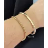Bracelet Jonc Ouvert En Plaqué or 18 CARATS 750/1000 Bijou Femme