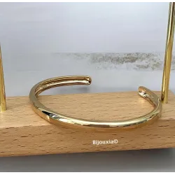 Bracelet Jonc Ouvert En Plaqué or 18 CARATS 750/1000 Bijou Femme