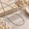Chaîne Maille Forçat 55CM X 3MM En Acier Inoxydable Bijoux Homme/Femme