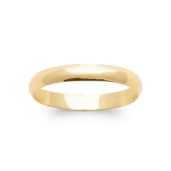 Bague Alliance Fine Épaisseur 3MM En Plaqué Or 18 Carats Tailles 48 à 76