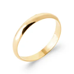 Bague Alliance Fine Épaisseur 3MM En Plaqué Or 18 Carats Tailles 48 à 76