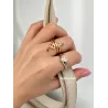 Bague Motif Serpent Avec Pierres de Couleurs En Plaqué Or 18CtTailles 50 à 60